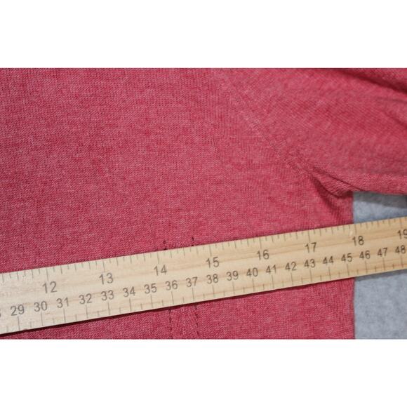 Banana Republic Womens Petite Medium Coral Lightweight LS Button Sweater - Picture 4 of 7